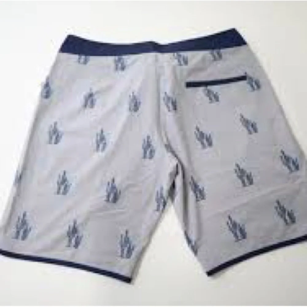 Travis Matthew Men's Swim Shorts in Gray with Cactus Print size 36 nwt